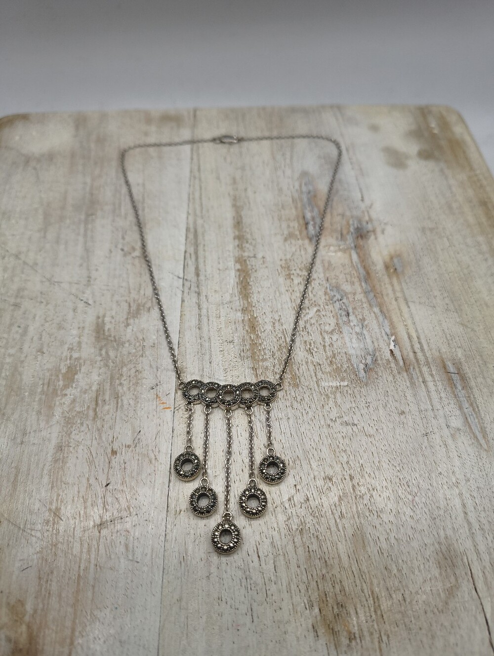 Judith Jack Sterling Silver Marcasite Necklace